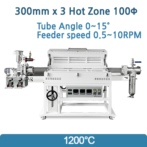 1200°C Rotary Kiln three heating zones