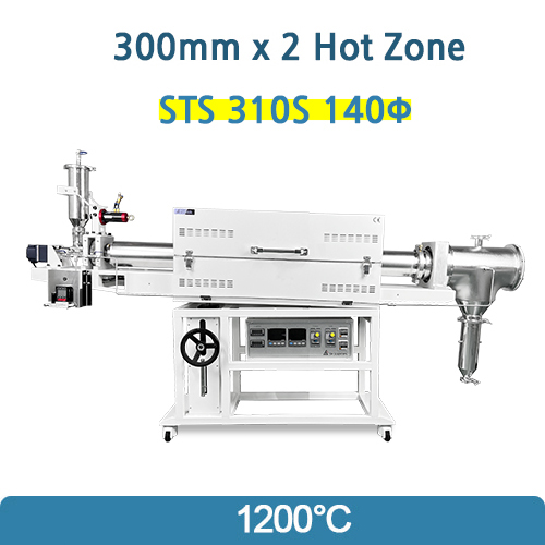 1200°C Rotary Kiln Stainless steel tube_2 zone