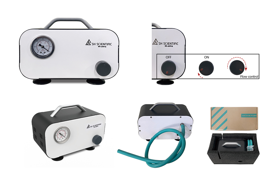 유량조절 가능, 오일프리 다이어프램 진공 펌프